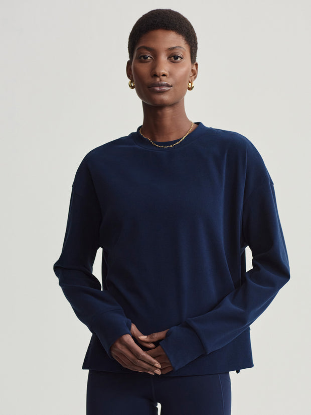 VARLEY HORTON SIDE ZIP MIDLAYER - DARK SAPPHIRE DAR