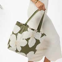 ALOHA COLLECTION REVERSIBLE TOTE / MARKETSTRIPE / OLIVE SANDSTONE