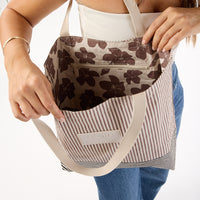 ALOHA COLLECTION REVERSIBLE TOTE / CABANA / AFFOGATO SANDSTONE