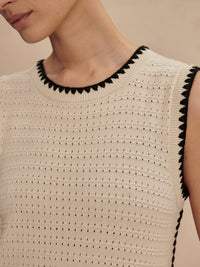 VARLEY DWIGHT TANK KNIT DRESS - BIRCH