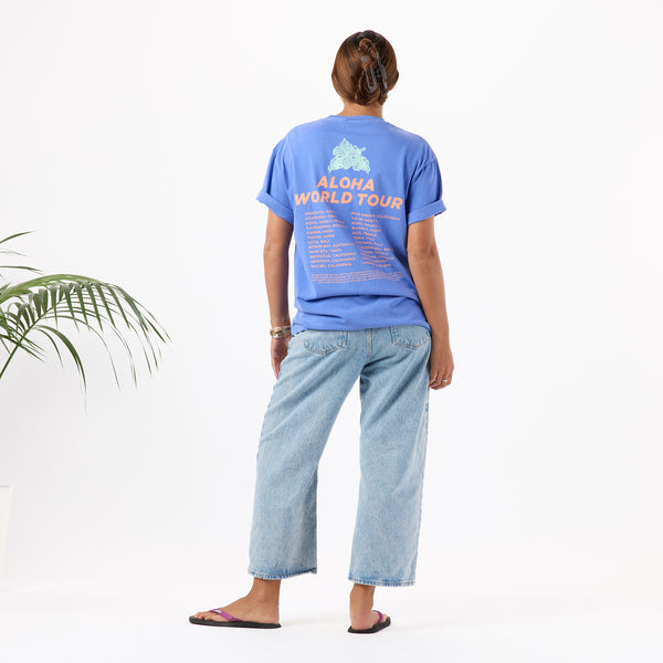 ALOHA COLLECTION TEE / ALOHA WORLD TOUR / BLUE