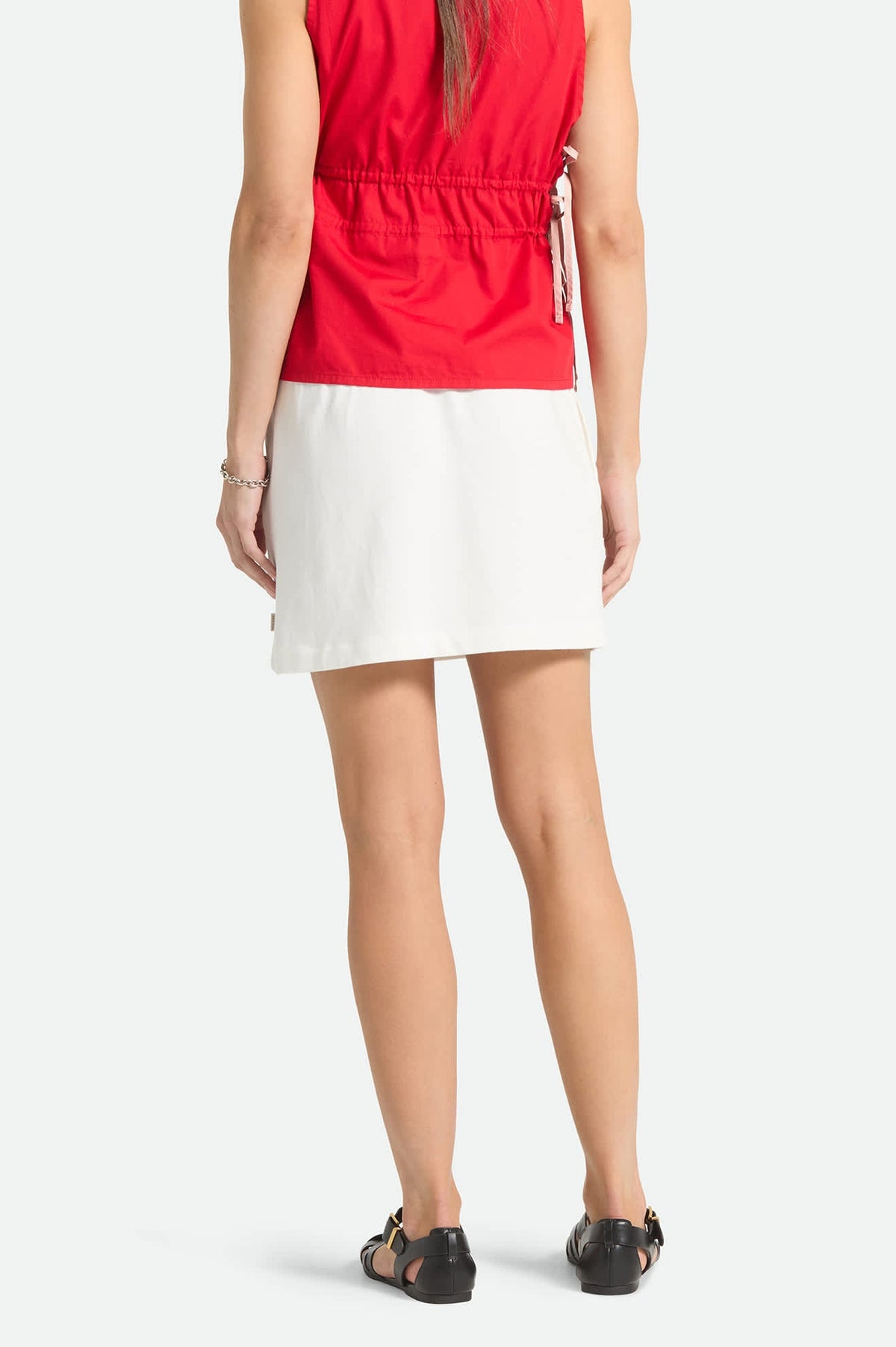 BRIXTON CAREFREE ORGANIC GARMENT DYED LOUNGE SKIRT - OFF WHITE