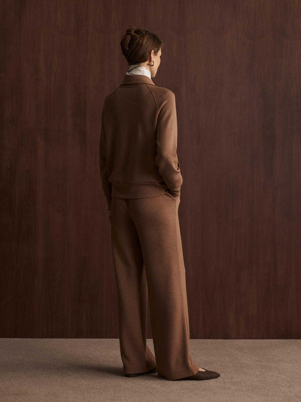 VARLEY TYDE ZIP-THORUGH SWEAT - GOLDEN BRONZE MARL
