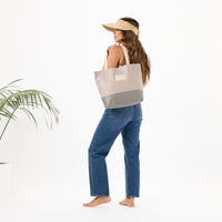 ALOHA COLLECTION REVERSIBLE TOTE / CABANA / AFFOGATO SANDSTONE