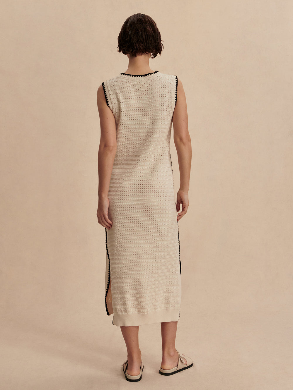 VARLEY DWIGHT TANK KNIT DRESS - BIRCH