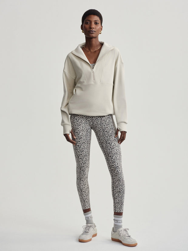VARLEY TIMBERLEY HALF ZIP MIDLAYER - CEMENT MARL