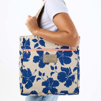 ALOHA COLLECTION DAILY TOTE / SALINA TINY STRIPE / NAVY
