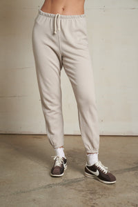 PERFECT WHITE TEE JOHNNY FRENCH TERRY EASY SWEATPANTS -  SILVER B25