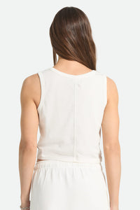 BRIXTON CAREFREE ORGANIC GD CROPPED TANK - OFF WHITE