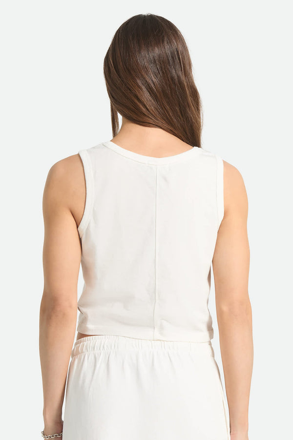BRIXTON CAREFREE ORGANIC GD CROPPED TANK - OFF WHITE
