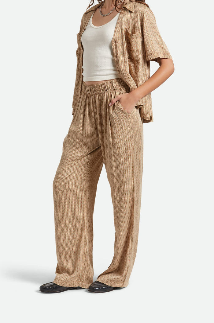 BRIXTON HUDSON LOUNGE PANTS - WASHED COPPER/WHITECAP