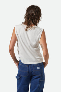 BRIXTON CAREFREE ORGANIC GD MUSCLE TANK - OFF WHITE