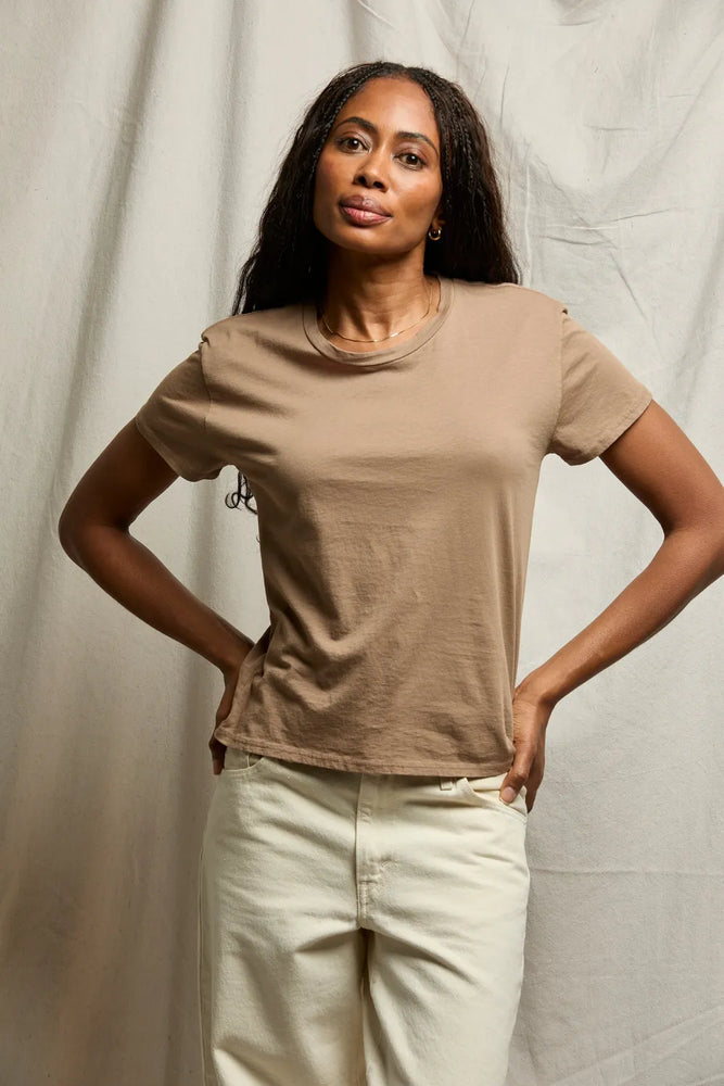 PERFECT WHITE TEE  HARLEY TEE - MOCHA T68