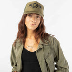 ALOHA COLLECTION TRUCKER HAT / KHAKI GREEN