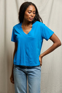PERFECT WHITE TEE HENDRIX BASIC V - COBALT T69
