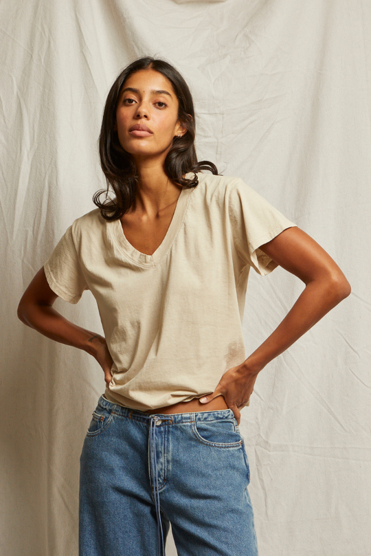 PERFECT WHTE TEE HENDRIX BASIC V - PUTTY T69
