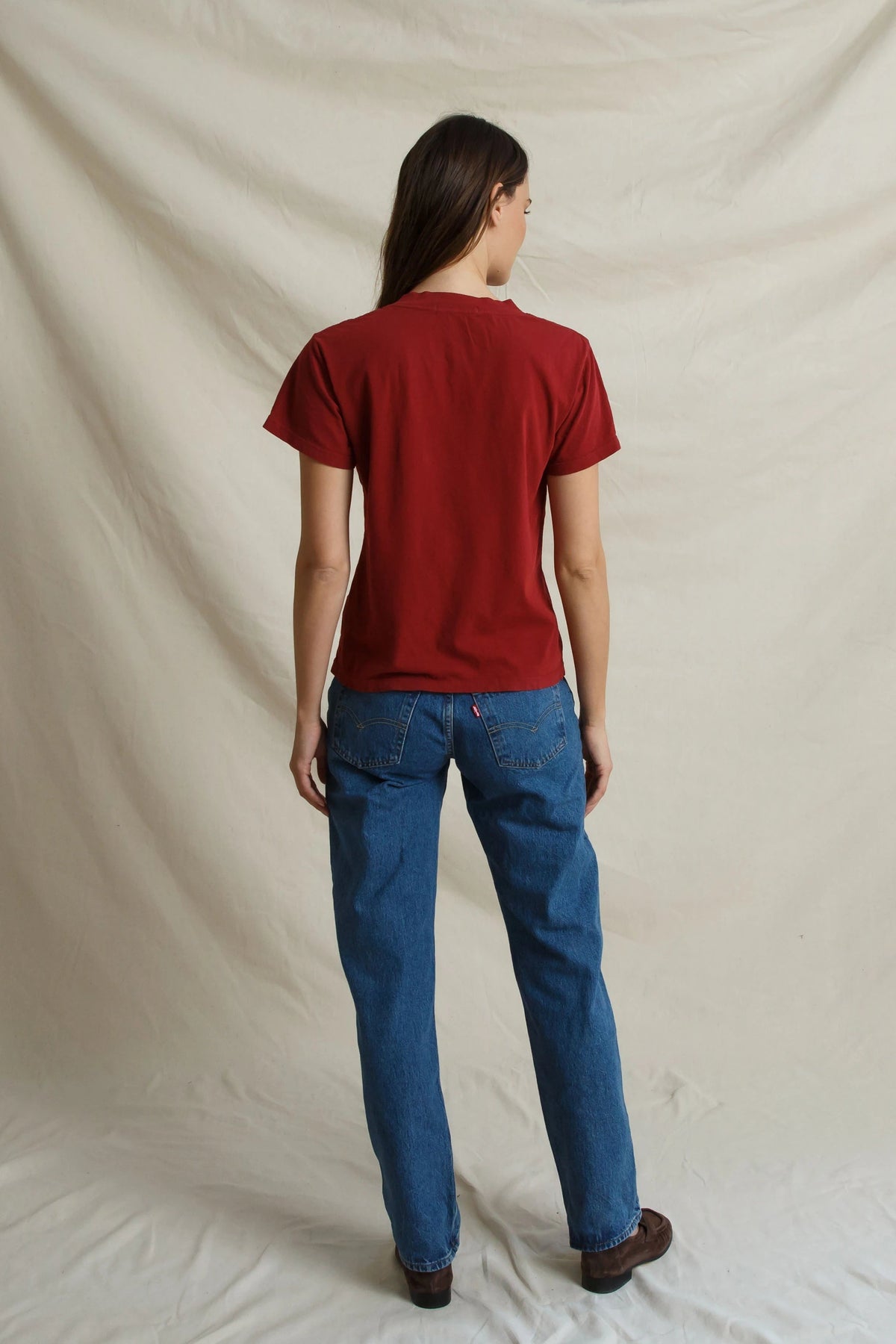 PERFECT WHITE TEE HENDRIX BASIC V - RUBY RED T69