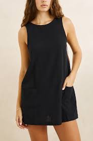 RHYTHM HANALEI MINI DRESS - BLACK