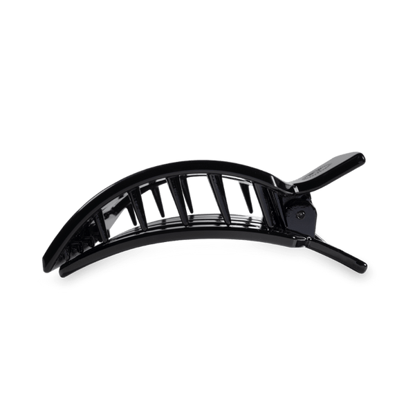 TELETIES MEDIUM FLAT SQUARE CLIP - JET BLACK