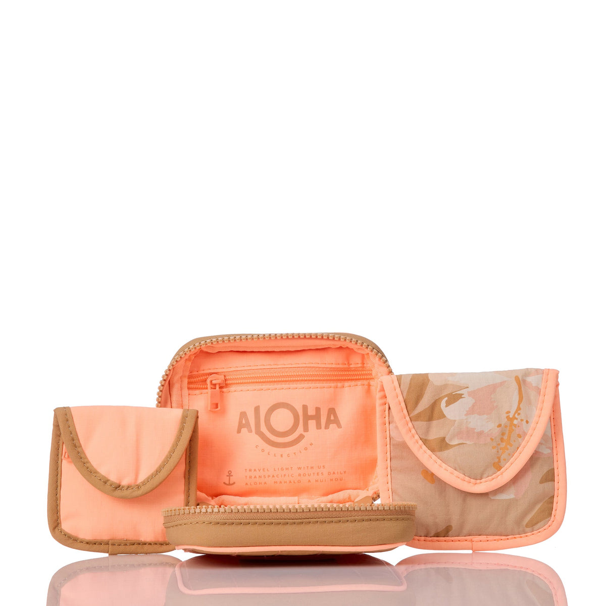 ALOHA COLLECTION LES BIJOUX TRAVEL JEWELRY SET / MONOCHROME / CAMEL