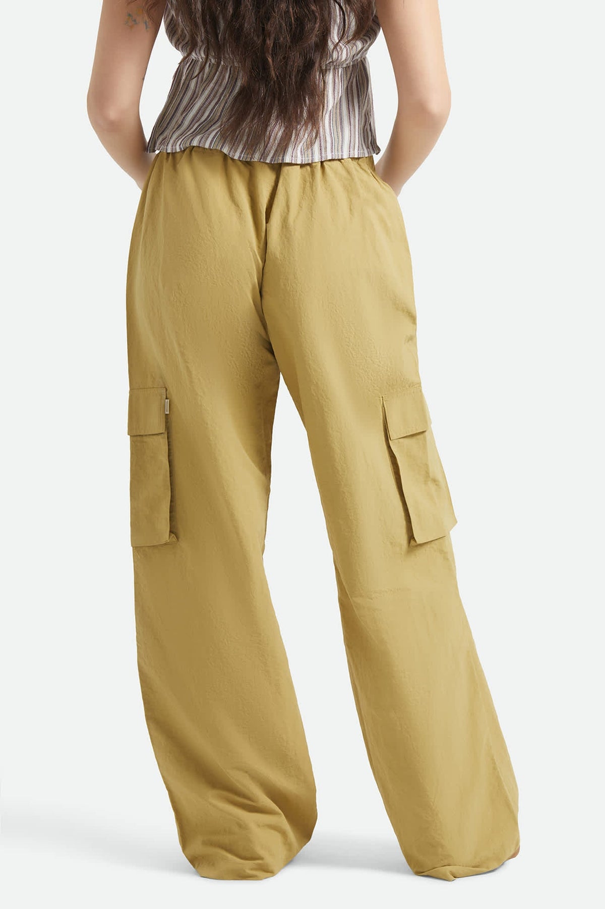 BRIXTON THE JETT LW CARGO WIDE LEG PANT - OLIVE STONE