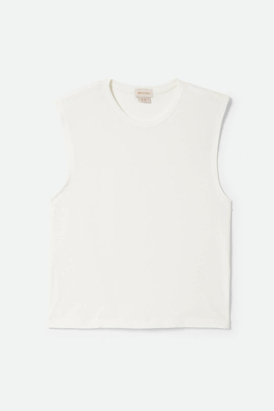 BRIXTON CAREFREE ORGANIC GD MUSCLE TANK - OFF WHITE