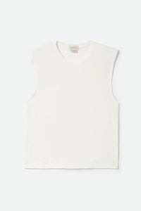 BRIXTON CAREFREE ORGANIC GD MUSCLE TANK - OFF WHITE