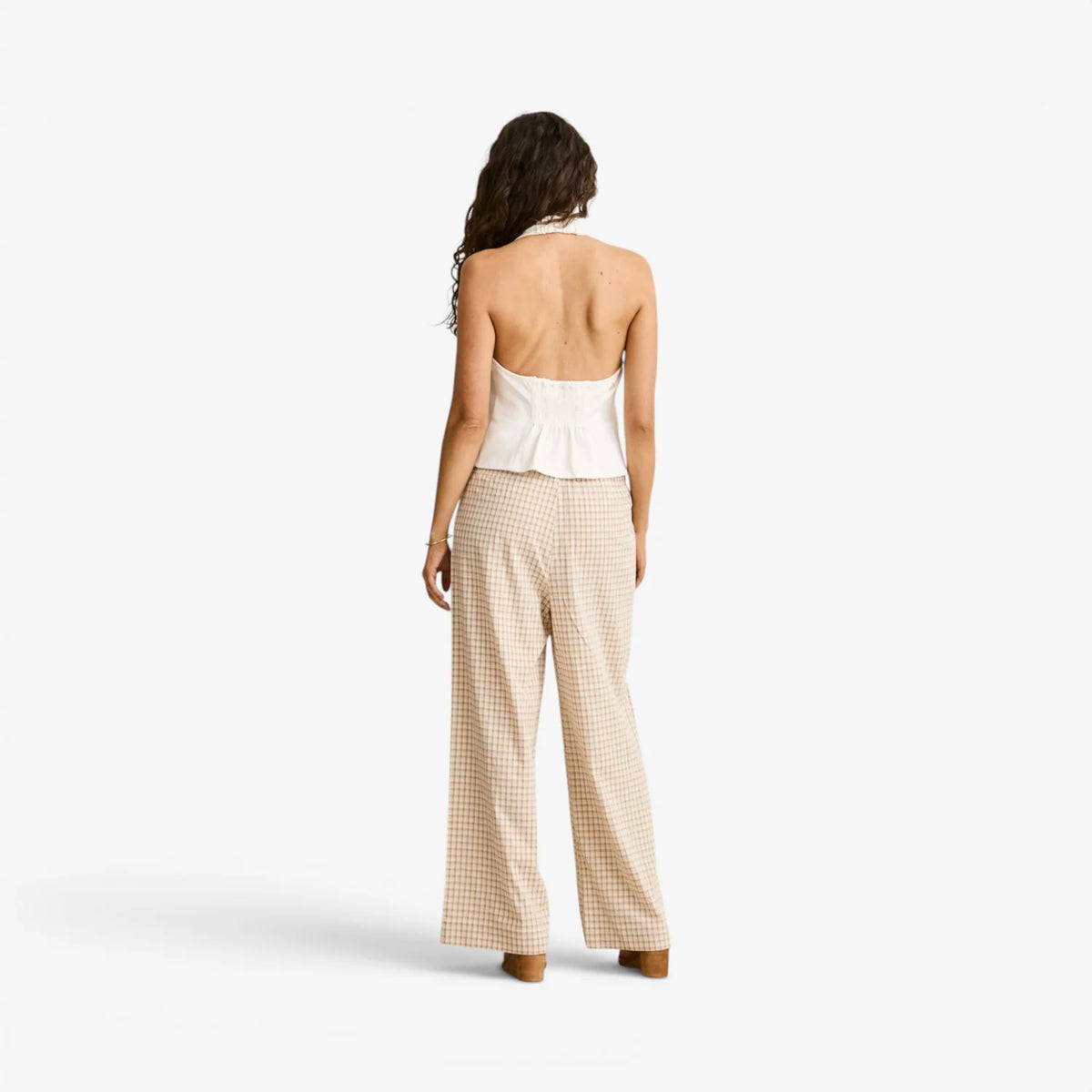 RHYTHM LOUSIE TIE HALTER TOP - WHITE