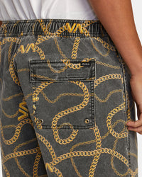 RVCA ESCAPE PRINT ELASTIC WALKSHORTS 17” - BGO