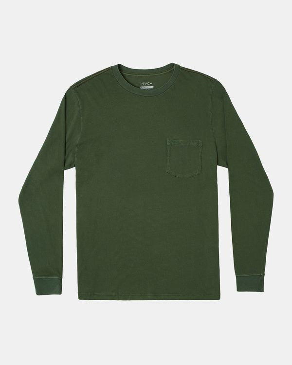 RVCA PTC PIGMENT LONG SLEEVE TEE - GSG0