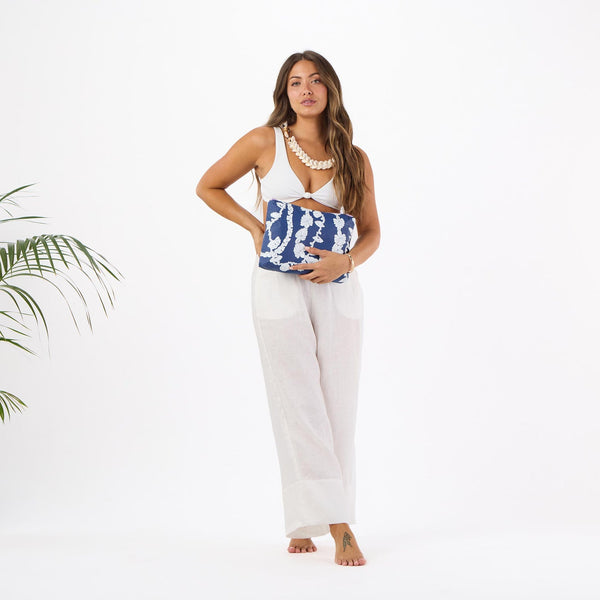 ALOHA COLLECTION MID / SHELL LEI / WHITE NAVY