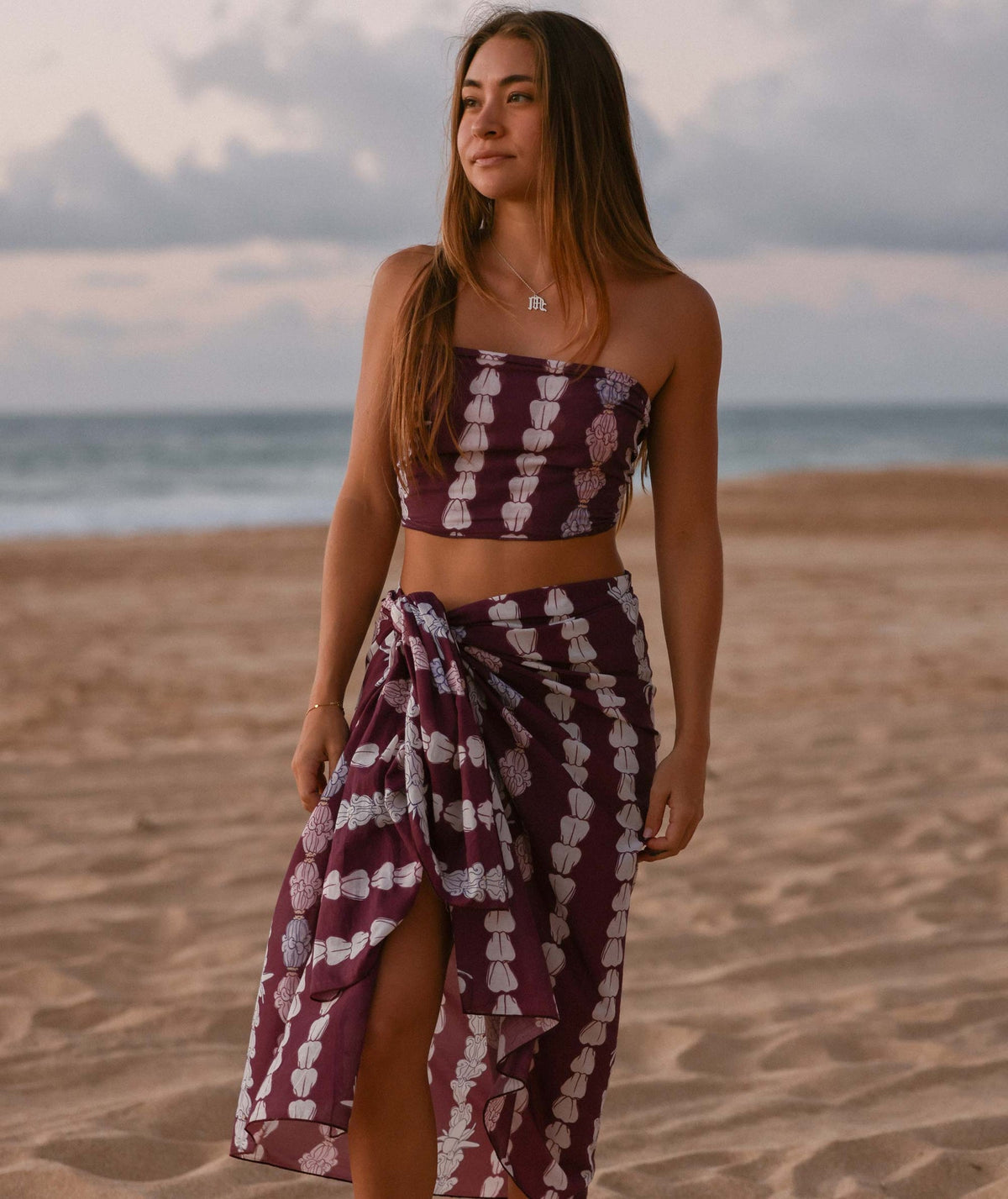 TAG ALOHA CO MINI PAREO ORGANIC COTTON - CROWN FLOWER
