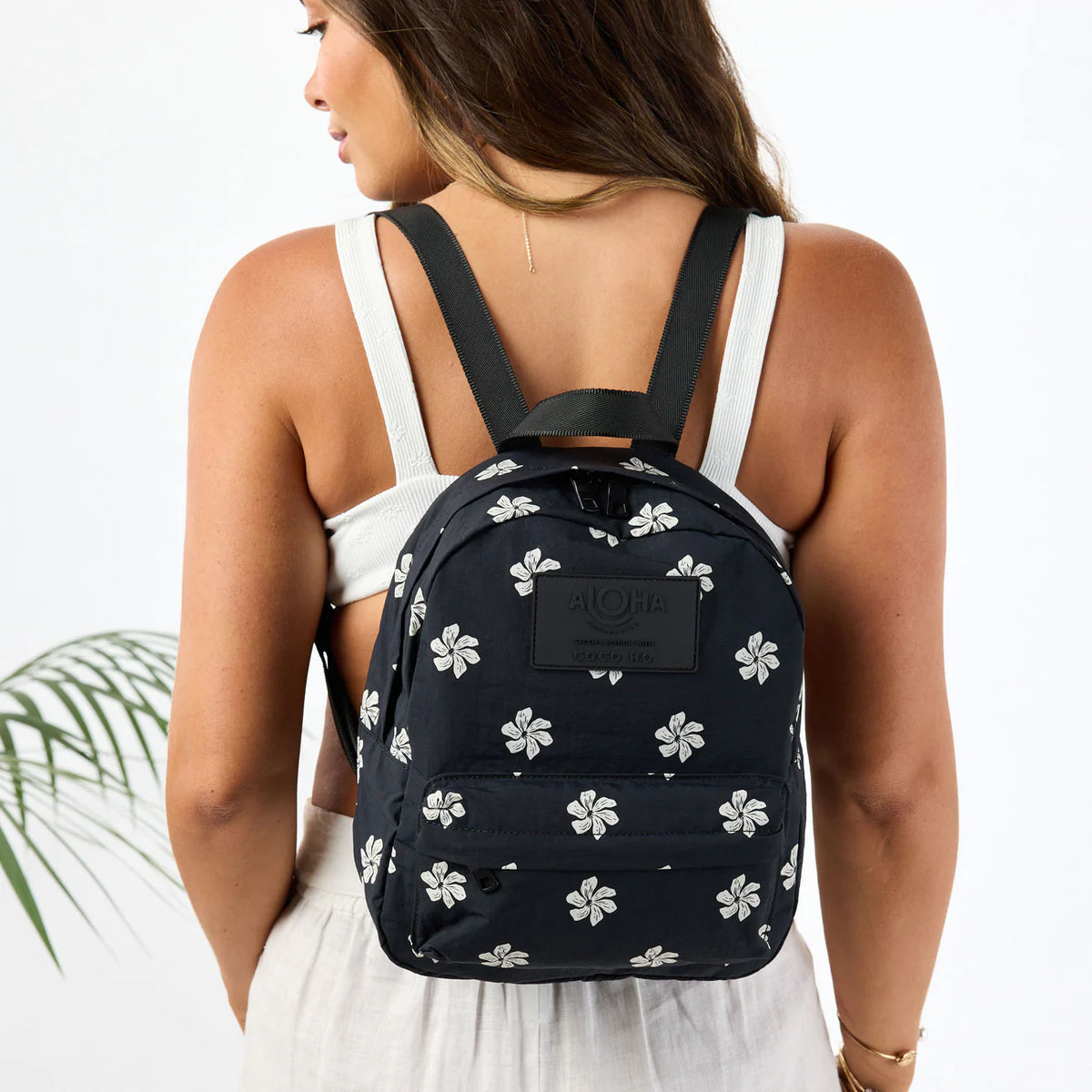 ALOHA COLLECTION MINI BACKPACK / TIARE DOTS BY COCO HO / SANDSTONE BLACK