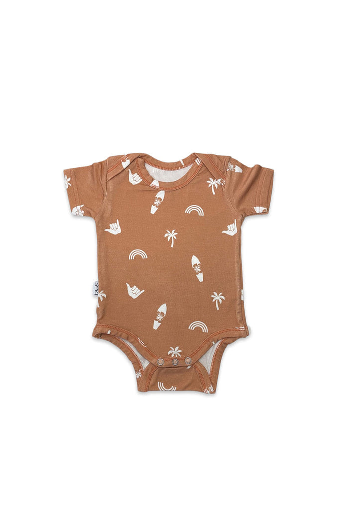 SKYE HI SHORT SLEEVE ONESIE - TERRACOTTA ISLAND VIBES