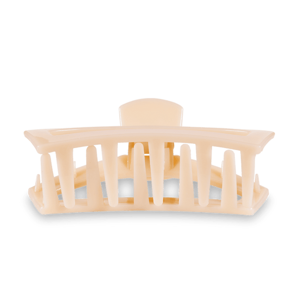 TELETIES OPEN LARGE HAIR CLIP - ALMOND BEIGE