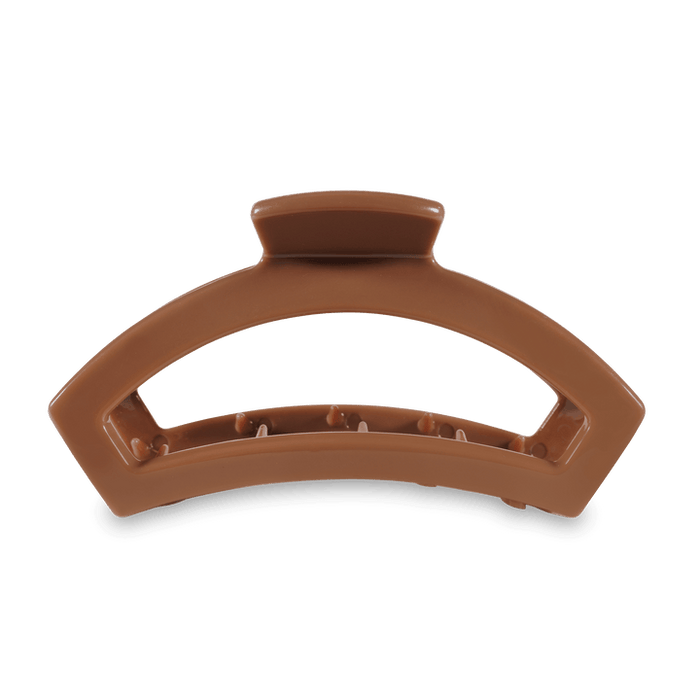 TELETIES OPEN LARGE HAIR CLIP - CLASSIC CARAMEL