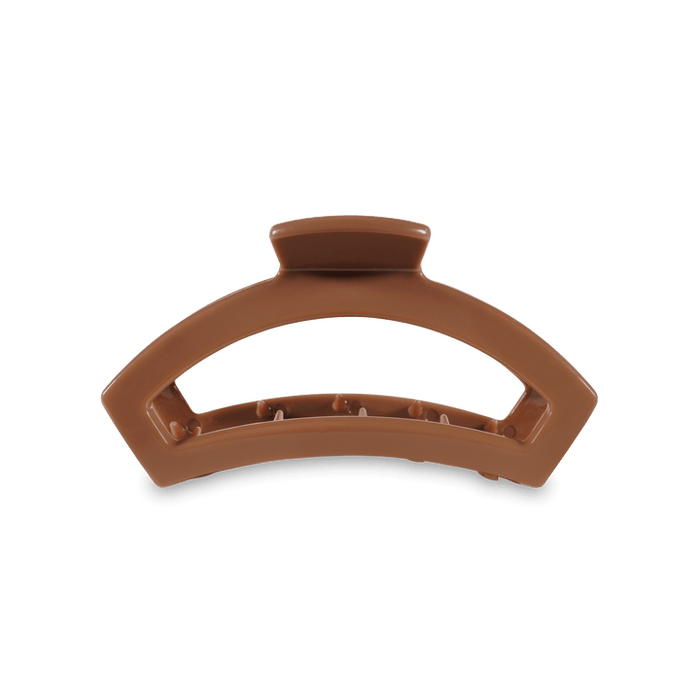 TELETIES OPEN MEDIUM HAIR CLIP - CLASSIC CARAMEL