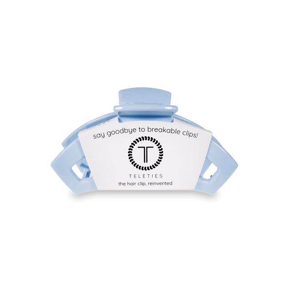 TELETIES OPEN TINY HAIR CLIP - CLEAR SKIES