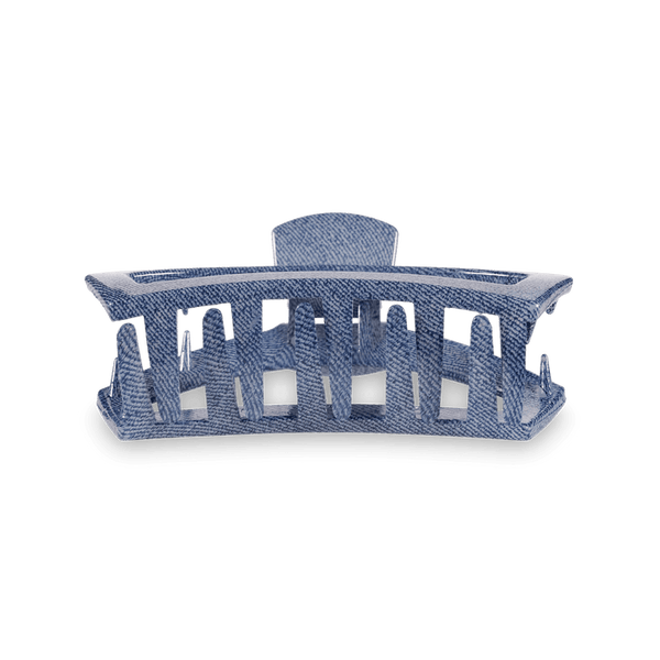 TELETIES OPEN MEDIUM HAIR CLIP - DENIM