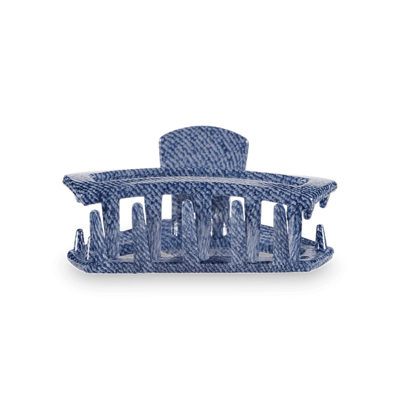 TELETIES OPEN TINY HAIR CLIP - DENIM
