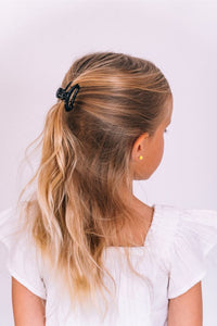 TELETIES OPEN TINY HAIR CLIP - JET BLACK