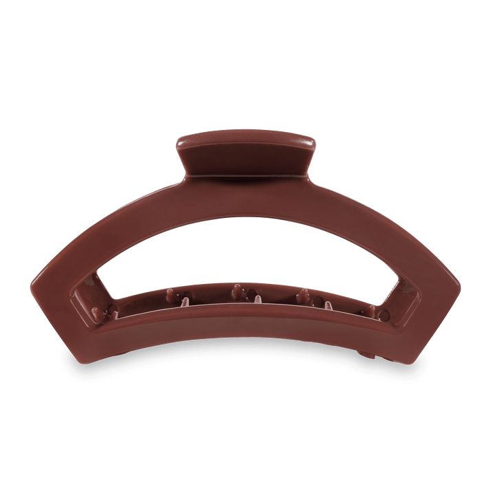 TELETIES OPEN LARGE HAIR CLIP - CLASSIC NUTMEG