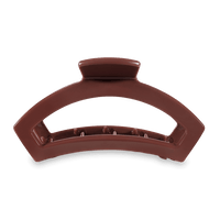 TELETIES OPEN LARGE HAIR CLIP - CLASSIC NUTMEG