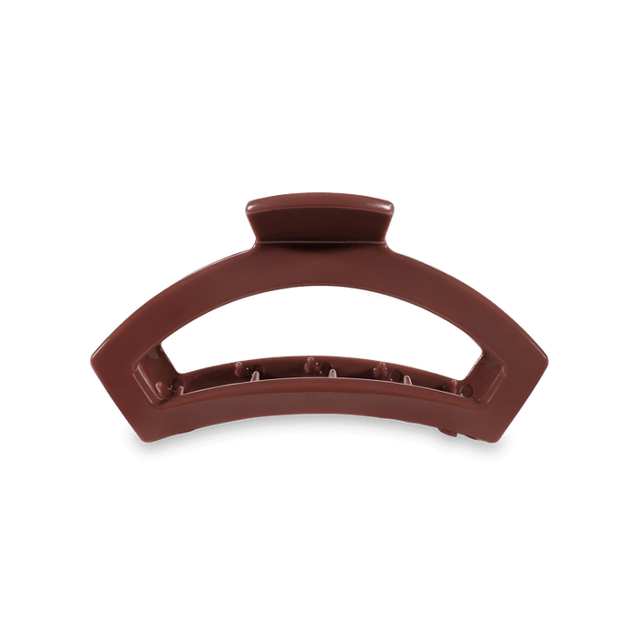 TELETIES OPEN MEDIUM HAIR CLIP - CLASSIC NUTMEG