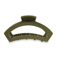 TELETIES OPEN LARGE HAIR CLIP - CLASSIC OLIVE