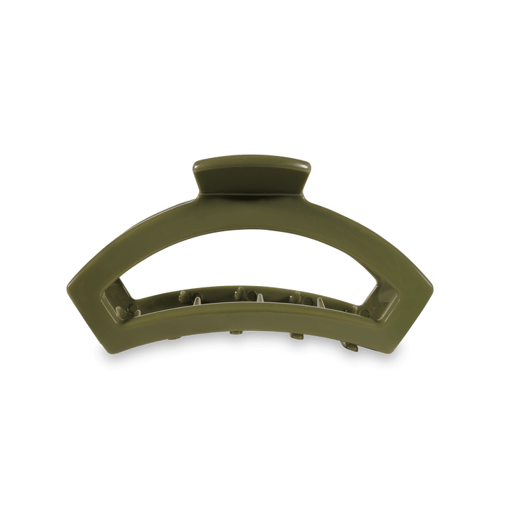 TELETIES OPEN MEDIUM HAIR CLIP - CLASSIC OLIVE