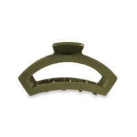 TELETIES OPEN MEDIUM HAIR CLIP - CLASSIC OLIVE