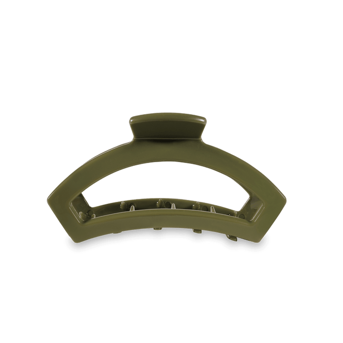 TELETIES OPEN TINY HAIR CLIP - CLASSIC OLIVE