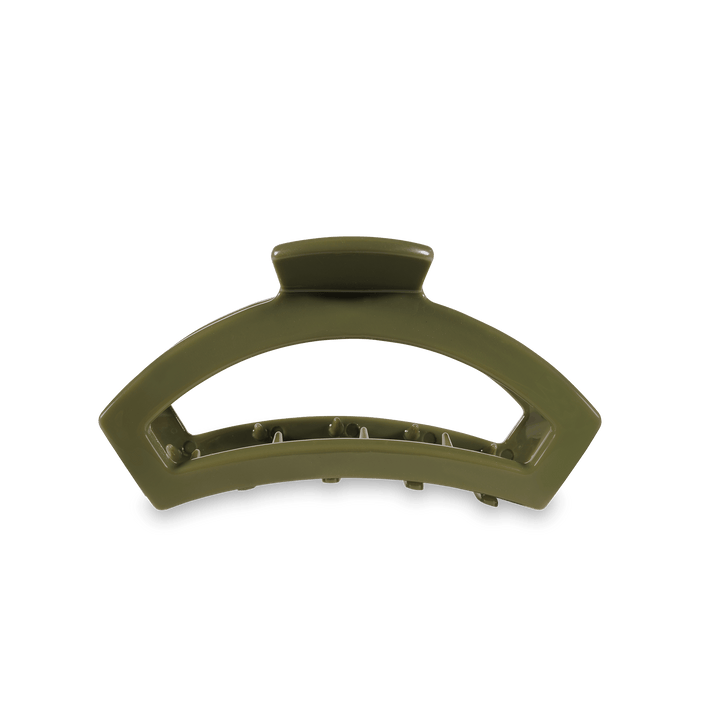 TELETIES OPEN TINY HAIR CLIP - CLASSIC OLIVE