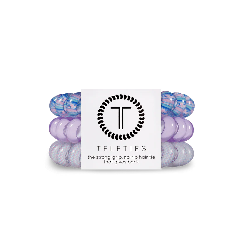 TELETIES HAIR TIE LARGE - ORCHID OASIS